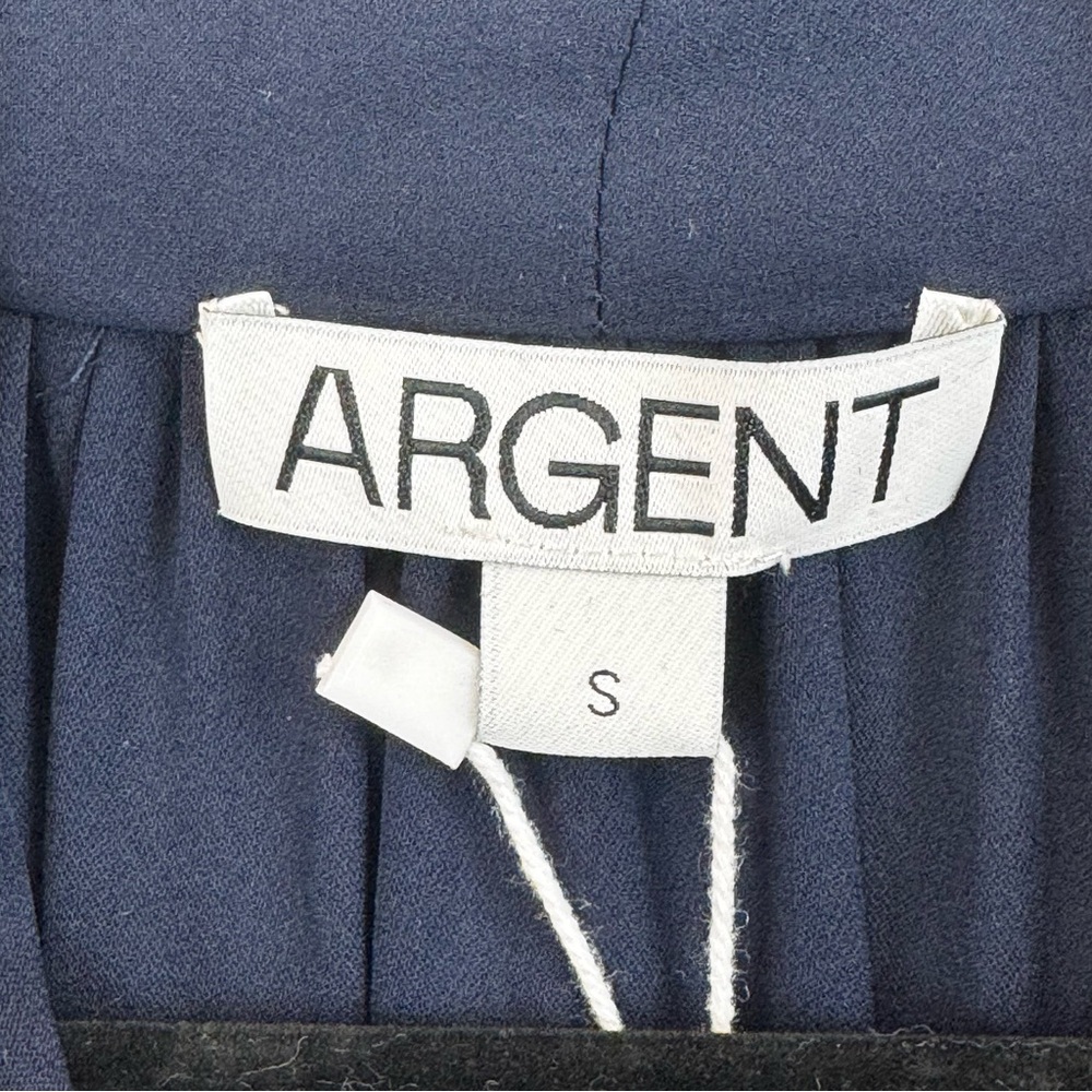 NWT Argent Madison Dress in Double Georgette Midnight Blue Sz. S - Picture 10 of 12